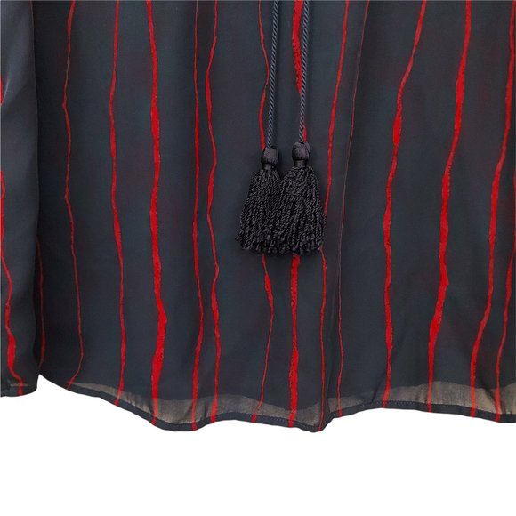 Michael Kors Women's Blouse Size Large Navy - Picture 4 of 10